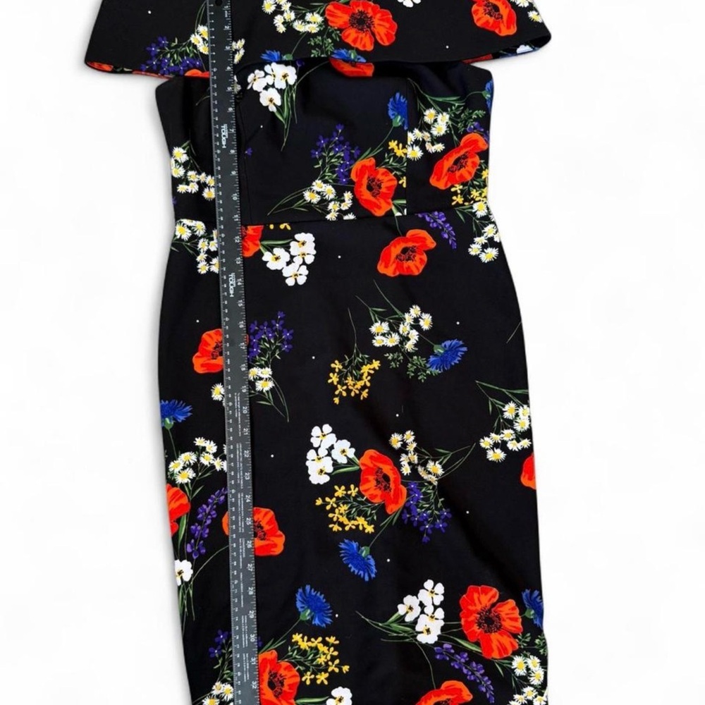 Calvin Klein Black Off-Shoulder Floral sheath Dress | cocktail floral dress 10 - Picture 10 of 10